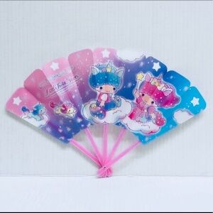 Sanrio Little Twin Stars Kiki and Lala Water Folding Fan